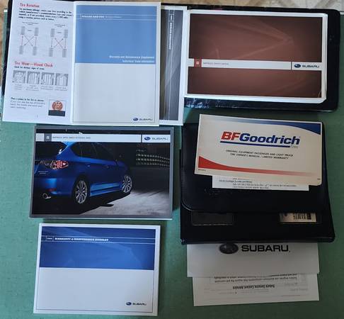 Subaru Impreza (incl. WRX) 2008  Owners Manual + Ref Guide + Case 1