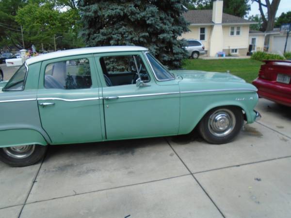 1961 studebaker lark 6 4 puertas hot rod sin óxido genial asf !!!!!!!!!!!!!!! - $5,500 (Elgin)63616850030209122