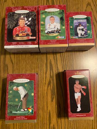 NEW Hallmark Racing, Golf, & Boxing Figure Ornaments 1
