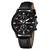 GENEVA Fashion Business Black Leather Quartz  Luxury Men's Wrist Watch 1 thumbnail