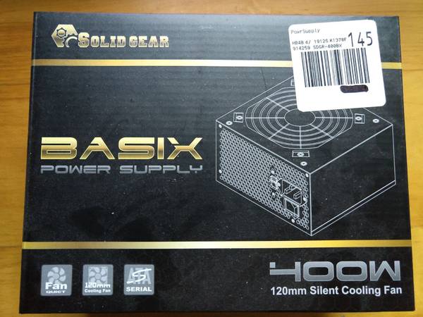 * NEW * Solid Gear Basix Series 600 Watt Power Supply 1