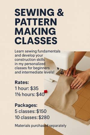 Sewing & Patternmaking Classes – Beginner & Intermediate – NYC Studio 1