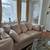 Plush suede queen sleeper sofa and loveseat 1 thumbnail