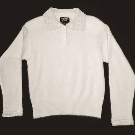 FAUX PEARLS~ SWEATER Lambs Wool & Angora (Medium) 1