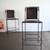 Vintage pair of Spanish leather and wrought iron bar/counter stools 4 thumbnail