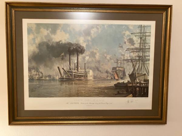 River Scene/signed print 1