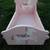 Pink Wooden Rocking Doll Cradle Bed 2 thumbnail