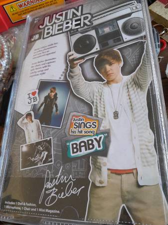 Singing Justin Bieber 12" Doll - $10 (sunset / parkside)63471459309571122