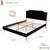 DG45021 Queen Sz Bed Frame, Upholstered, Black 2 thumbnail