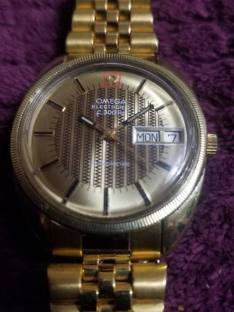 Omega F300 w/ Rare Frequency Wave Dial + Day Date 1