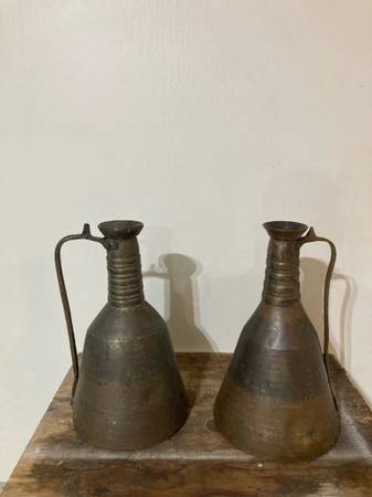 2 Turkish Copper Bedouin Water Pitchers 1
