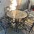 Outdoor Patio Wrought Iron Table w/ Granite Top and 4 Chairs $350 0B0 2 thumbnail