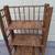32" VINTAGE TORTOISESHELL RATTAN FOLDING ETAGERE, BOOKSHELF or DISPLAY 7 thumbnail