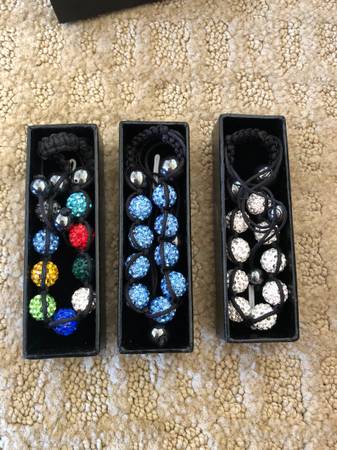 Shambhala Moon Rhinestone Trio Bracelets, MINT! - $25 (half moon bay)63471034364545120