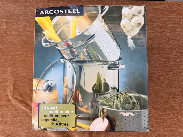 12 quart multi cooker set stainless steel 1