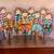 Signed J. Roybal Colorful kids on bikes B77 3 thumbnail