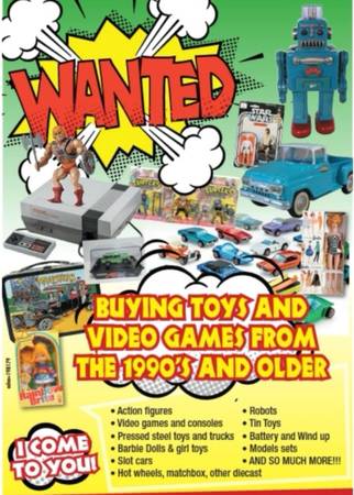 Wanted wtb buying vintage toys video games action figures & more old toys 1