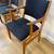 Reupholstered Mid Century DScan Teak Wood Black Fabric Arm Chair 4 thumbnail