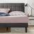 Brand New Queen Upholstered Platform Bed Frame w/ Wingback Headboard 3 thumbnail