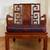 Pair of Asian Rosewood Chairs With Floral, Bamboo, and Bird Motif Back 3 thumbnail