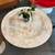 Marble coffee table with metal base, round, 32” wide 2 thumbnail