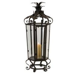 Qty 2 - Large Iron Candle Lanterns 1