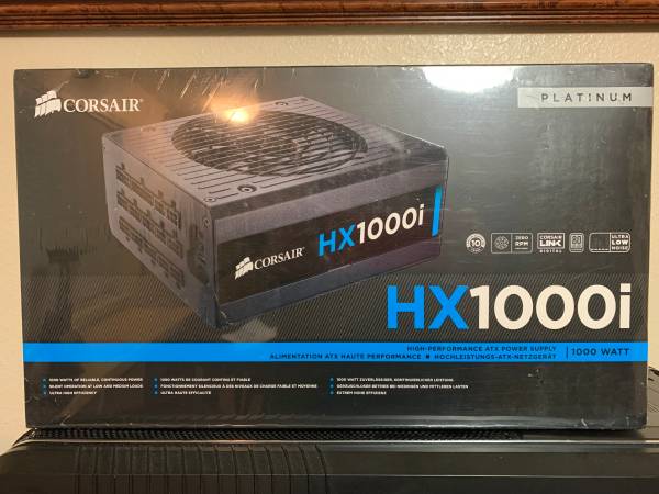 Corsair Platinum HX 1000i. Brand New Sealed In Box. 1