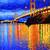 Alex Nizovsky - Golden Gate Bridge At Night Landscape Painting 18"x24" 1 thumbnail