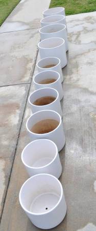 7 Vintage White Gainey Pots, AC 17, AC 11, AC 10 1