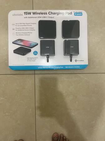 2 pack 15 watt wireless charging pad set 1