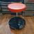 Adjustable Height Shop Stool w/ Casters & Red Padded Seat 1 thumbnail