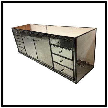 Restoration Hardware Strand Mirrored Media Console 1