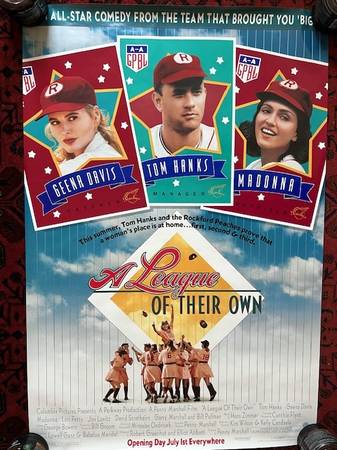 A LEAGUE OF THEIR OWN (1992) Rolled 1 Sheet Movie Poster. Geena Davis 1