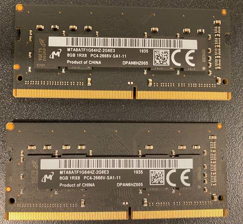 16GB (2x8GB) DDR4 RAM – Pulled from 2019 27" iMac 5K – Works Perfectly 1