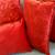 New♦️Red Velvet Throw Pillows with Geometric Design 3 thumbnail