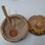 Hand painted carved wood bowl with lid and spoon from Bulgaria (OBO) 8 thumbnail