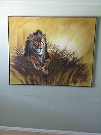 PICTURE OF LION FRAMED 1