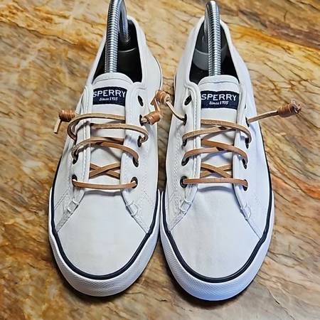 SPERRY Top Siders White Pier View Boat Shoes - 9 1