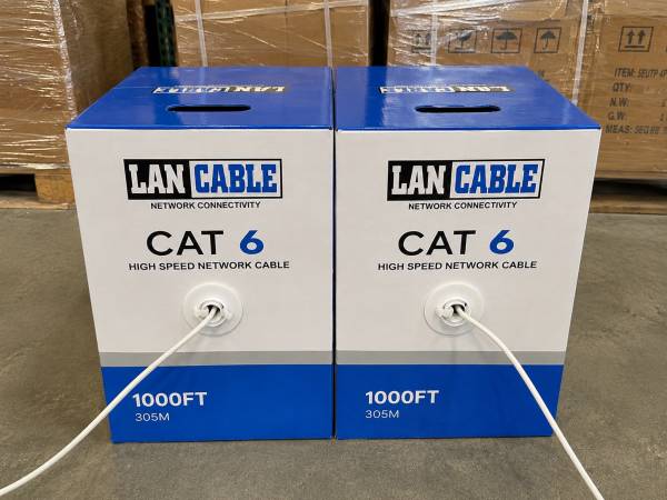 CAT6 Ethernet Cable – 1000FT, 2 Boxes 1