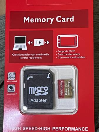 256/128/64G micro SD cards, good for Camera. 1