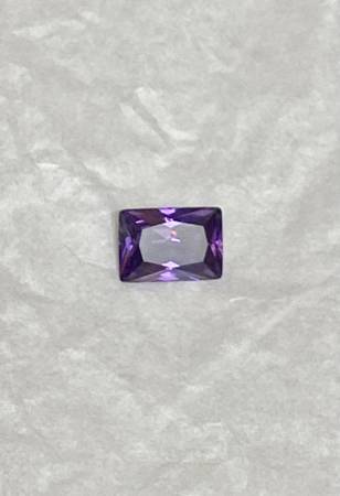 Rectangular Natural Purple Amethyst Loose Gem Stone - 9mm x 14mm 1