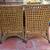 VINTAGE FONG BROTHERS - OUTDOOR LEATHER/RATTAN PATIO CHAIRS W/CASTERS 3 thumbnail