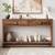 55 Inch Narrow Console Table with Drawers and Open Shelves Entryway Table with S 5 thumbnail