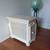 Vintage White Wicker nightstand, wooden, with drawer / magazine Rack 2 thumbnail