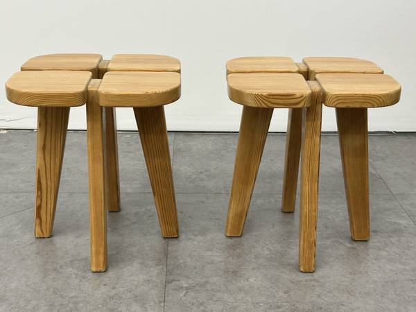 Mid Century Stool Swedish Pine Stools by Lisa Johansson Pape $565 Each 1