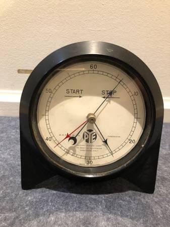 Antique Vintage Bakelite Stop Clock made by WG Pye & co Cambridge. UK 1