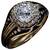 Antique Russian 2.24 Ct Diamond Enamel Gold Unisex Ring 1 thumbnail