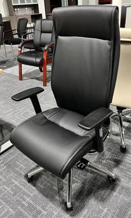 Black Leather High Back Executive Chair 1