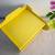 Vintage modern industrial cheerful yellow small hanging metal shelf 4 thumbnail
