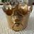 MCM Brass Crown Shape w/ scalloped edge w/Lions heads cachepot 1 thumbnail